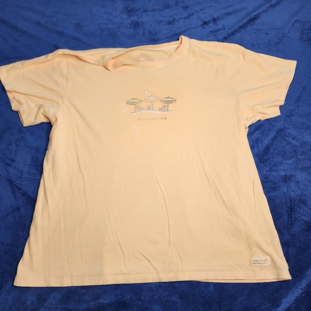 Peach Social Network Novelty Graphic T-Shirt Women XL